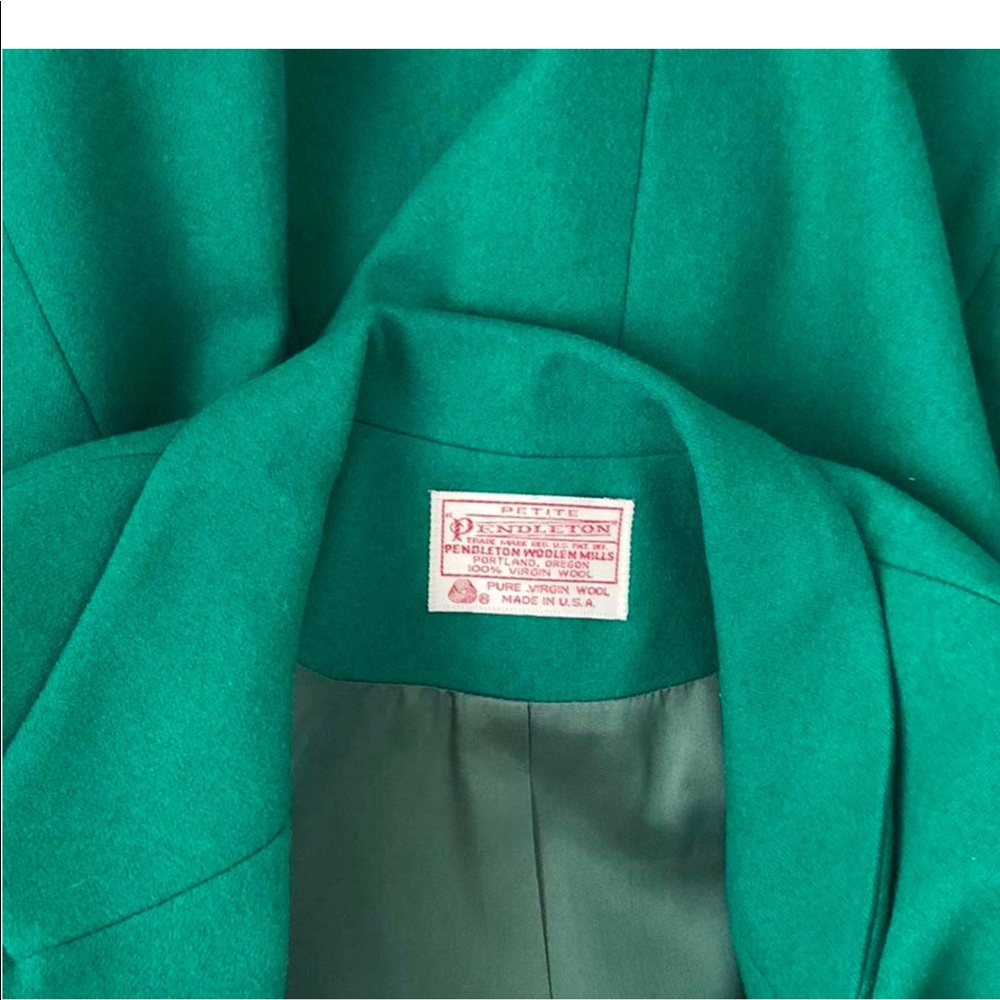 Bright Green Pendleton Blazer 100% Virgin Wool.☘️ - Picture 6 of 8